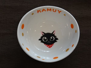 オーダー猫用食器顔デザイン　KAMUY