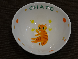 オーダー猫用食器全身デザインCHATO