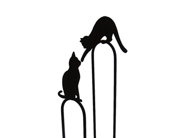 黒猫モチーフアイアンキッチンペーパースタンド2