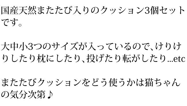 手作り猫用おもちゃまたたびクッションセット
