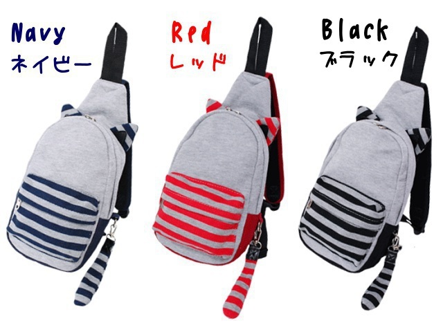 猫耳ワンショルダーボディバック【ラッキーボーダー】